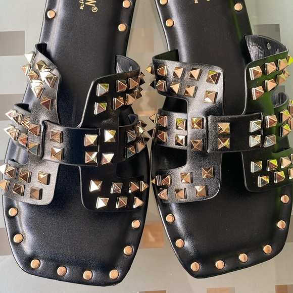 Gold Studded Summer Sandals - Picture 5 of 6